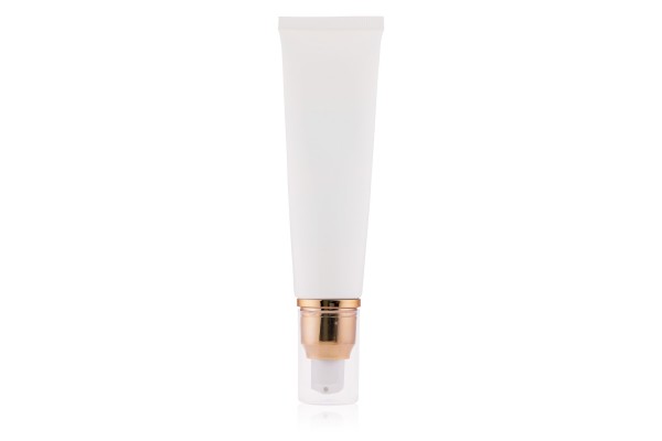 Bisnaga Branca Tube Pump Dourada 60ml