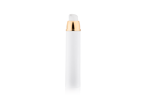 Frasco Airless PTG Branco com Dourado 50ml