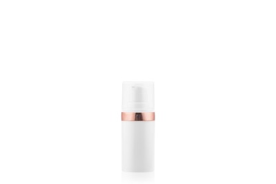 Frasco Airless MEG Branco com Friso Rosé 15ml