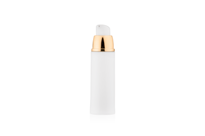 Frasco Airless PTG Branco com Dourado 30ml